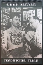 Owen Jensen Traditional Vintage Style Tattoo Flash Sheet Book, 22 Pages 11X17