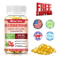 Berberine HCI With Ceylon Cinnamon 60p - Reduce Cholesterol, Blood Sugar Support