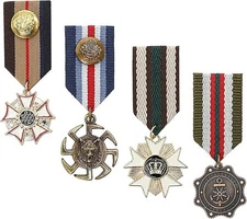 "4PCS Military Medal Brooch Pins, Retro Vintage Crown Metal Fake Metal... "