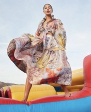 Zimmermann Botanica Book print Midi Skirt Size 0 (RRP 1100)