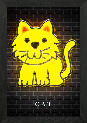 Katze niedliches Tier gerahmtes Wandbild Poster Leinwanddruck Bild