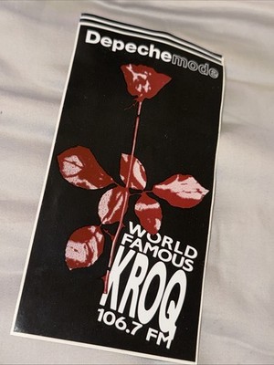 Depeche Mode 90 s Y2K Rare Vintage World Famous KROQ 106.7 FM Radio Stat Sticker