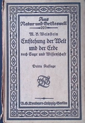 Entstehung der Welt und der Erde nach Sage und Wissenschaft. Aus Natur u 2302227