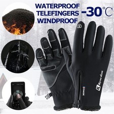 Winter Cold Weather Gloves Waterproof 5-Finger Touchscreen Anti Slip Warm Gloves