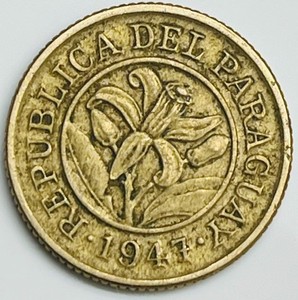 1947 Paraguay 10 Centimos KM# 27 Uncirculated Condition