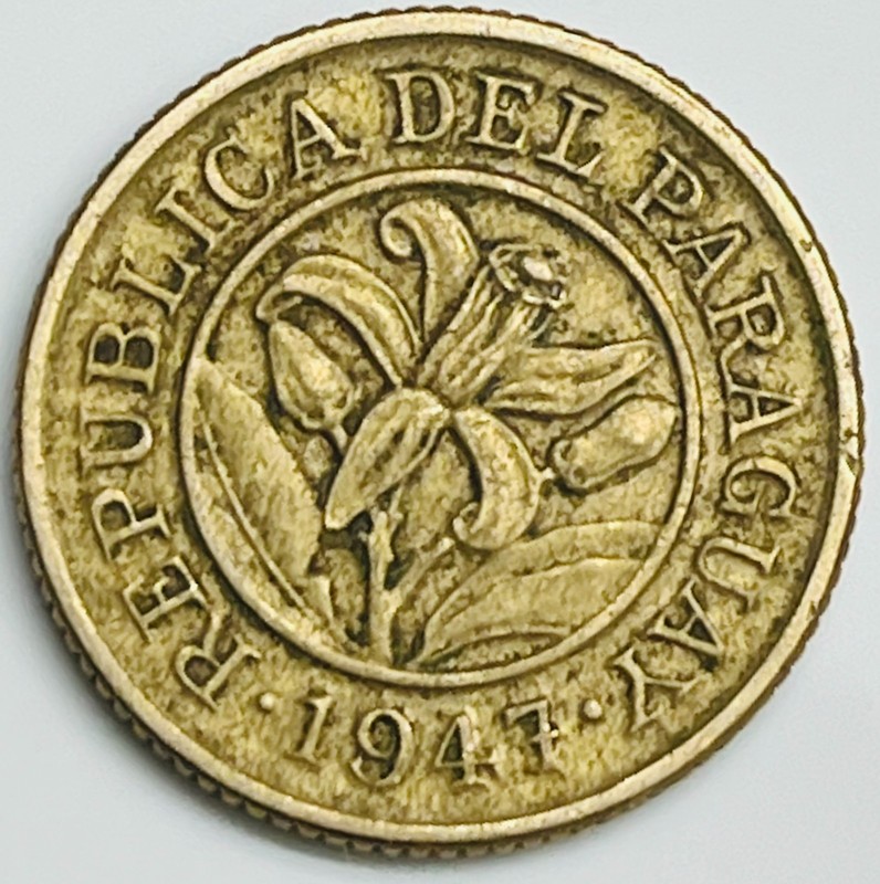1947 Paraguay 10 Centimos KM# 27 Uncirculated Condition