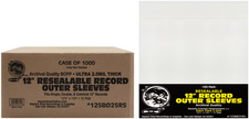 1000x 12 Vinyl Record Outer Sleeves 2.5mil THICK RESEALABLE Archival Clear BOPP