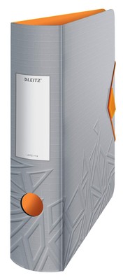 Leitz 180° Active Urban Chic A4 Lever Arch File, Grey, Curved Spine 82mm Width, 