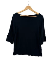 Pleione Blouse Top Womens Sz XL Feminine Whimsygoth Dark Romantic Neutral Basic