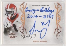 2018 Leaf Trinity Signatures Sony Michel #A-SM1 Auto 4t6