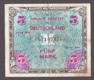 AMB  3a) — alt: Ro. 202a) Alliierte Militärbehörde; 5 Mark von 1944