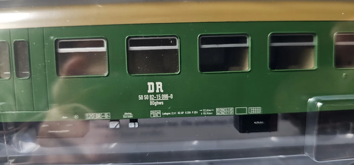 TILLIG 74952 H0 Reko Halbgepäckwagen BDghws Grün Braunes Dach DR Ep.IV Neuware