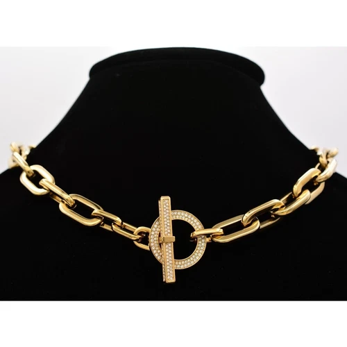 Collana Michael Kors paesaggio urbano girocollo catena oro firmata Bin7A