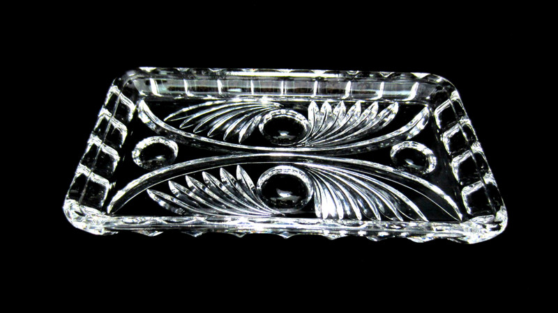 Vintage Princess House Rectangle Crystal Tray 7.25" x 4"