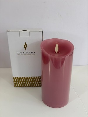 Luminara Flameless Pillar Candle Dusty Rose 3.5 x 7.5''