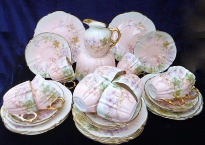 Antique Aynsley Geranium Large 1930's Bone China Tea set, VERY PRETTY