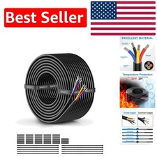 Flexible 16 Gauge 4 Core PVC Wire - Waterproof 50FT for Automotive & Marine Use