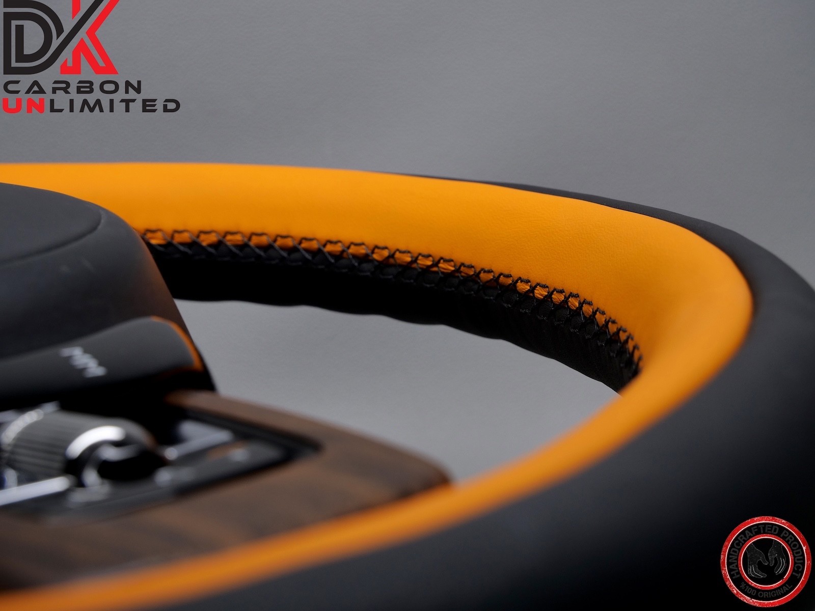 Rolls Royce Ghost Thick Rimmed Two Tone Mandarin Black Stitch Steering Wheel