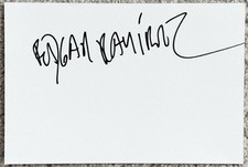 Edgar Ramirez Signed In Person 4x6 Index Card In Top Loader - Carlos