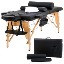 Massage Bed Portable Massage Table 24 inch Wide Lash Bed Height Adjustable 2 ...