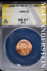 1986-P Lincoln Memorial Cent — photo from another recent sale
