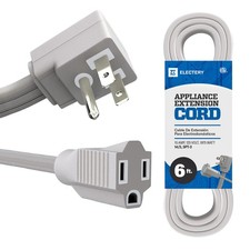 Heavy Duty Appliance Extension Cord 14 Awg 3prong Grounded Flat Plug 15a/1875w E