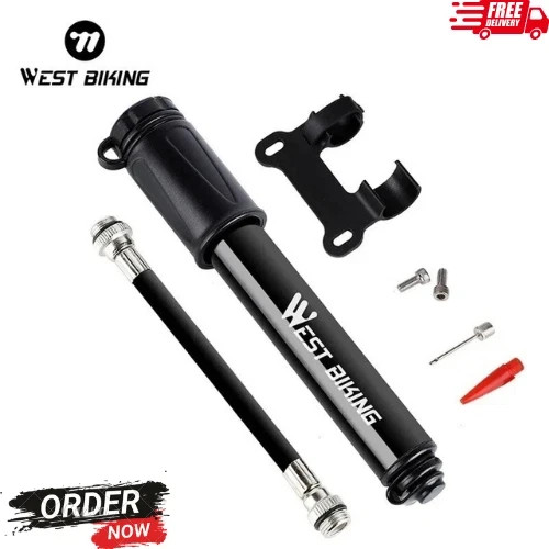 WEST BIKING Portable Mini Hand Bike Pump Cycling Bicycle Air Inflator Ball Pump