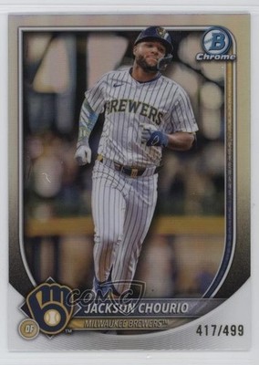2025 Bowman Chrome Refractor 417/499 Jackson Chourio #40 1i72