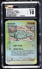 CGC 10 GEM MINT Geodude 55/97 EX Dragon Reverse Holo Pokemon Card on eBay
