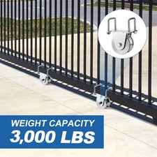 3.86" V Groove Gate Wheel Dual w/U-Bolts Sliding Gate Wheels Heavy Duty 3000LBS