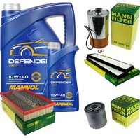 Mann Inspektionspaket 6L Mannol Defender 10W-40 FüR Mercedes W124 E 200 D