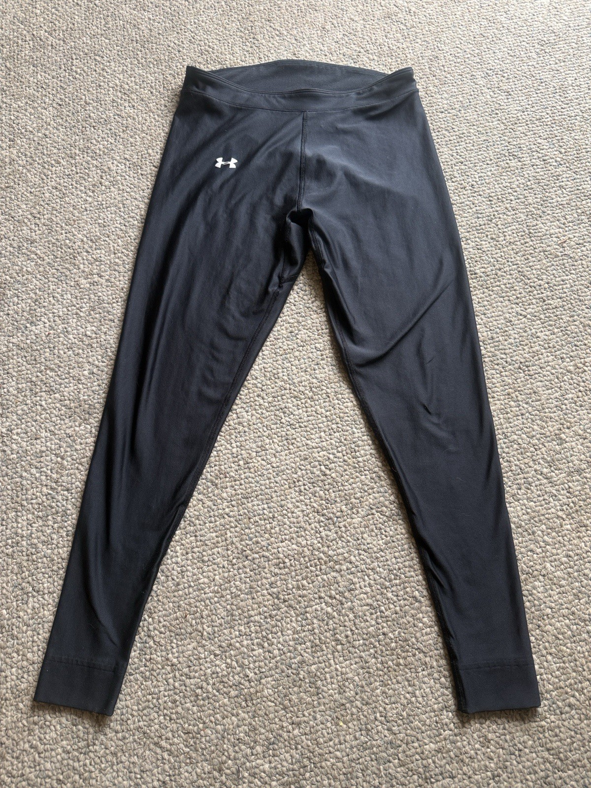 Under Armour Men's Compression Pants Black Athletic Fit ColdGear Polyester L