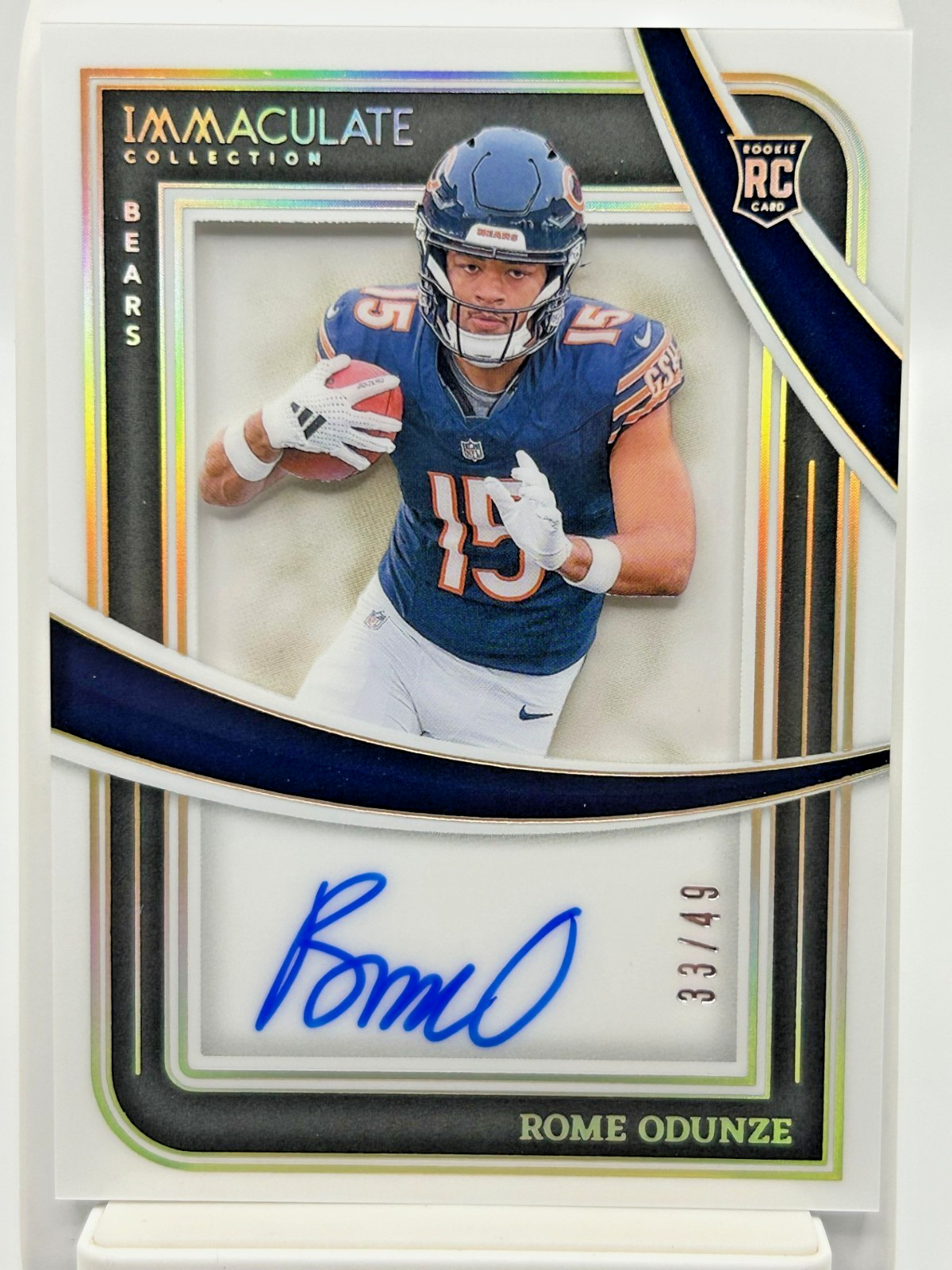 2024 Panini Immaculate Rome Odunze Rookie Shadowbox Signatures RC Auto #/49