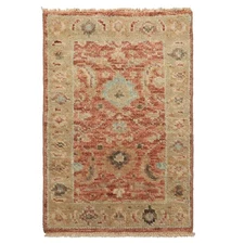 LoomBloom 2x3 Hand Knotted Wool Rust Oushak Transitional Rug