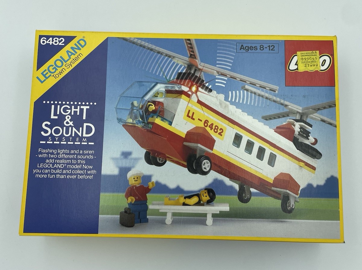 LEGO 6482 Classic Town Hospital Rescue Helicopter New and Sealed from 1989