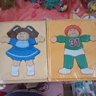 2 VTG NOS 1983 Cabbage Patch Kids 11 Piece 3-D Plastic Puzzle W/ Box Girl & Boy