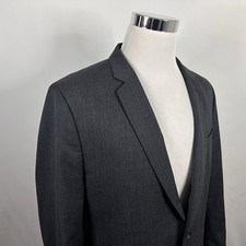 Banana Republic 46L Tailored Slim Fit Sport Coat Gray Wool Blend Two Button