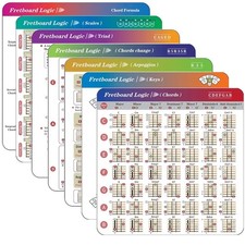 Guitar Chords Chart Pack for Guitar, Guitar Fretboard Logic Guitar Chords, C...