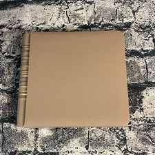Creative Memories 7x7 Scrapbook Album Tan Mocha Brown Gold