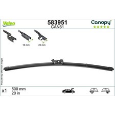 Wischblatt 500 mm Flachbalkenwischblatt mit Spoiler VALEO für u.a. AUDI A5