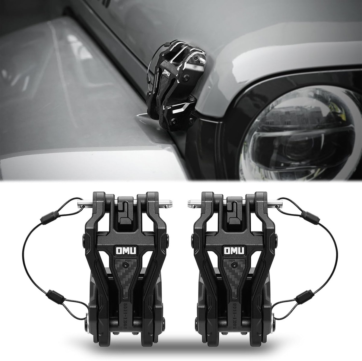FIT Jeep Wrangler JK JL Hood Latches Hood Lock 2pcs Aluminum Catch Locking Kits - Foto 4
