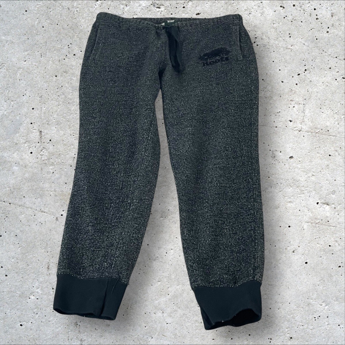 Roots Joggers Men’s Medium Gray Sweatpants Drawstring Pull On Running 18