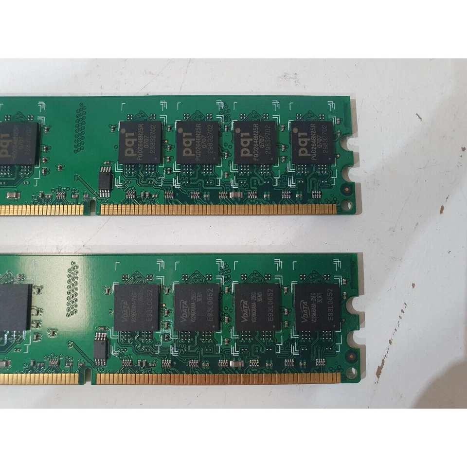 Lot of 2 Vdata M2GVD6G3I4170G1E53 RAM 1GB DDR2 & Pqi 0101-07A6 MEAER429lA 1GB - Image 3 of 4