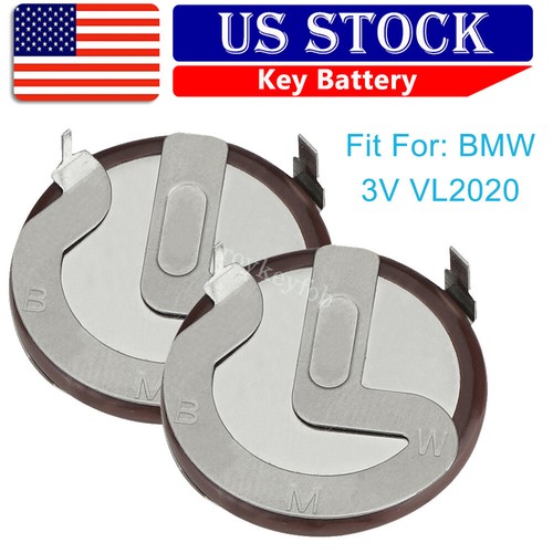 2 Remote Key Fob Rechargeable Battery VL2020 Fits for BMW E39 E46 E53 ...