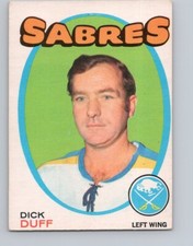 VINTAGE HOCKEY CARD OPC 1971 BUFFALO SABRES  DICK DUFF  NO29