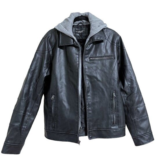 Black Rivet Black Moto Jacket Removable Zip Out Knit … Gem