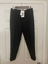 Dolce & Gabbana Black Textured Wool / Silk Trousers Dress Pants Size 42