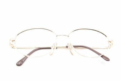 Lunettes Vintage Nigura 646 B Or Ovales - Taille 52[]14 130, Titane/métal, NOS, Neuf Avec étiquettes
