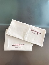 Set / Lot of 3 Assorted Salvatore Ferragamo Cream Dust Bags
