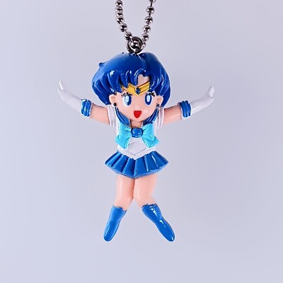 Schlüsselanhänger Matrose Mercury Sailor Moon Swing Figur, Bandai Japanisch a...